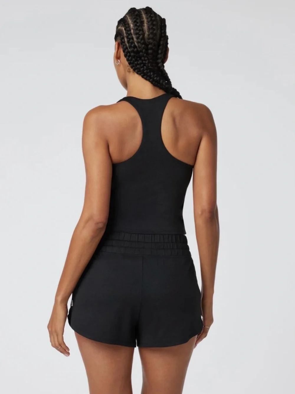 NWT Vuori Halo Performance Crop Tank 2.0 | Heather Black | Small - Picture 2 of 8